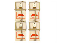 4 X Mouse Traps Mice Trap Rodent Traps Reusable Wooden Durable Pest Control 10cm