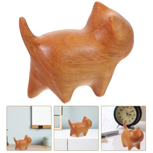 Wooden cat sculpture coffee - wooden,
