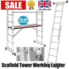 Aluminium Scaffolding Ladder Work Platform 3IN1 Combination Multi-purpose Ladder