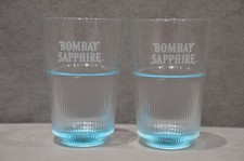 2x Bombay Sapphire Long Drink Highball Ribbed Glass 35cl 350ml Tiki Brand New