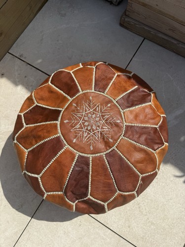 Vintage leather moroccan - leather,