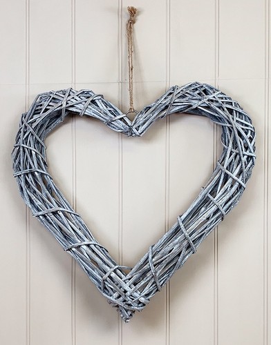 Rustic rattan heart - rustic,