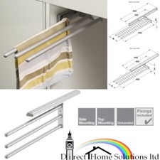 Towel Rail Telescopic Aluminium Tier Pull Out Cabinet Under Worktop Hafele 3 Arm