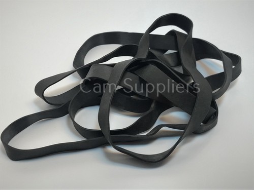 Black rubber elastic - black, *