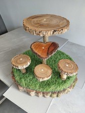 Rustic Wood Cake Stand -