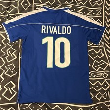Nike Rivaldo 1998 World Cup Football Jersey Away Colours Blue & White Size S New