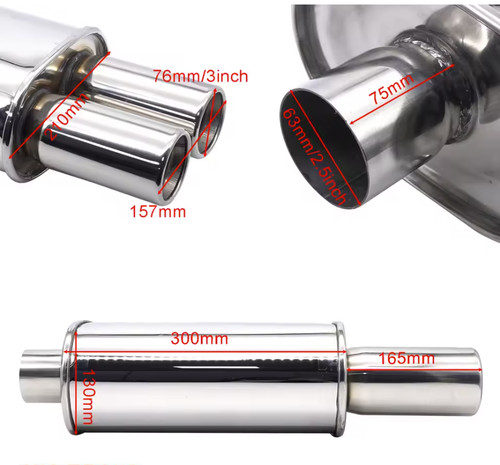 Twin tips stainless steel - 3",