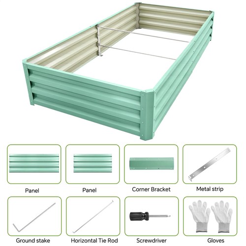 Large metal garden raised beds - metal,