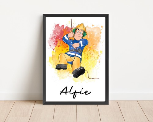 Fireman sam personalised wall - fireman,
