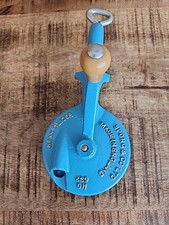 Antique Vintage Spong's Table Mounted Bean Slicer No 632 Blue Made In England