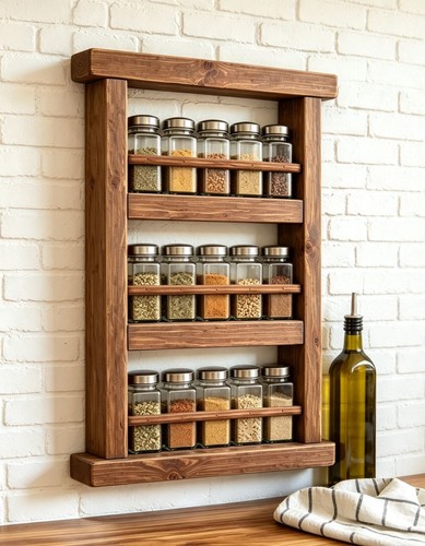 Handmade rustic wood spice - handmade,