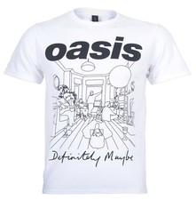 Official Oasis T Shirt Definitely Maybe Line Drawing Reunion Tour 2025 New White