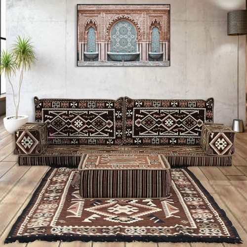 Brown arabic majlis floor - brown,