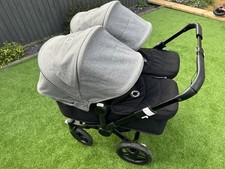 Bugaboo Donkey3 Twin Double Pushchair - Donkey5 Grey Melange Hoods - For Twins