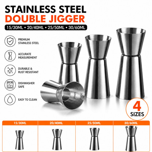 Measure cup 25ml 50ml jigger - 25ml/50ml,