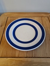 Staffordshire Chef Ware Blue/White Striped 9" Dinner Plate Some Wear FC+