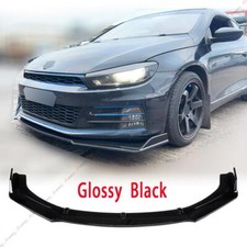 Fit VW SCIROCCO Ⅲ 2008-2017 Front Lip Splitter Spoiler Bumper Lip Body Kit Black
