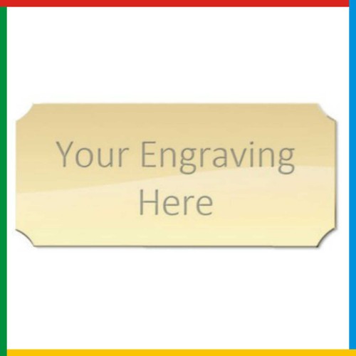 Engraved metal trophy plaque - engraved,