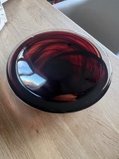 Kosta Boda Swedish Art Glass Red Large Bowl Dish