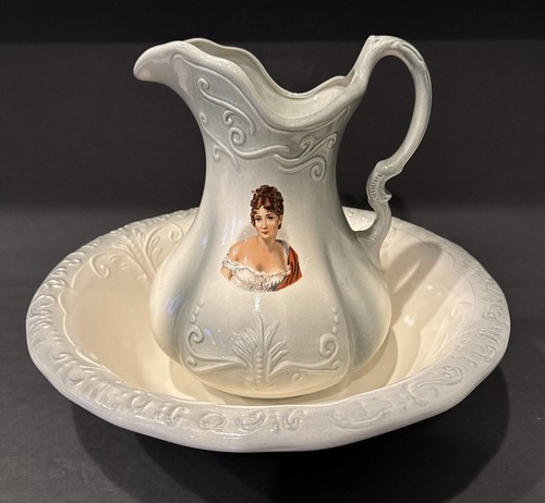 Wash basin and pitcher - basin,