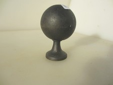 Victorian Brass Curtain Pole Rail End Antique Finial Old Vintage Bed Knob
