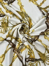 Gold Chain Print Fabric by the