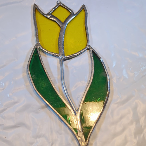 Tulip stained glass suncatcher - tulip,