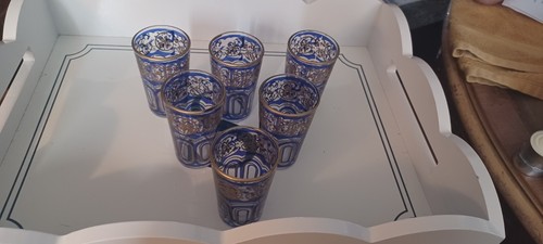 Royal blue moroccan design - blue,