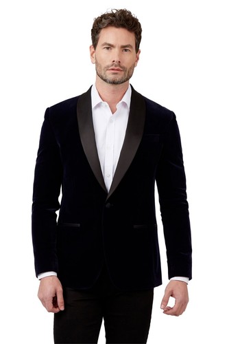 Slim fit smoking jacket navy - fit,