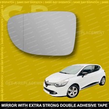 For Renault Clio wing mirror glass 12-19 Left Passenger side with Wide Angle