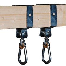 2 x SWING HOOKS 90x90mm FOR SQUARE WOOD CLIMBING FRAME HAPPY PLAYGROUNDS