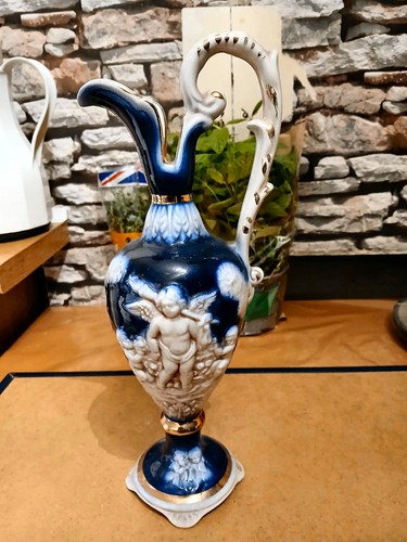 Vintage cobalt blue cherub - vintage,