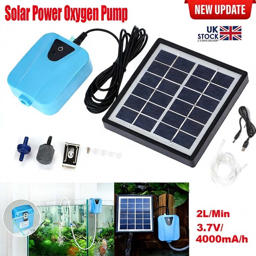 Solar power oxygenator pond - power,
