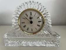 Vintage Galway Irish Crystal Mantel Clock Quartz -  16cm x 12cm
