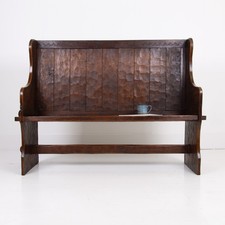 Wonderful Oak Gnomeman Adzed Settle