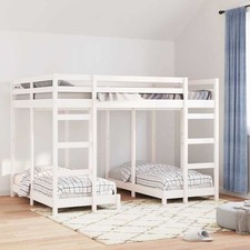 3-in-1 Triple Bunk Beds Solid