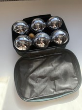 Set of 6 Metal Boules Chrome