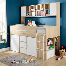 Cabin loft single bed overhead - bed,