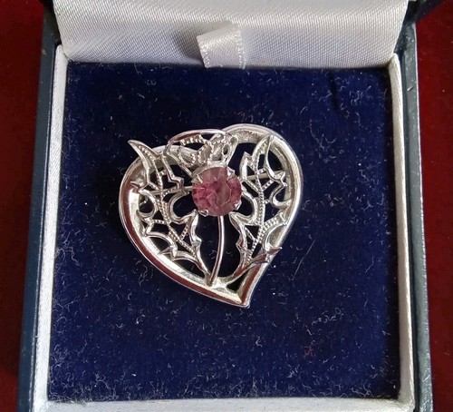 Vintage silver tone heart - tone,