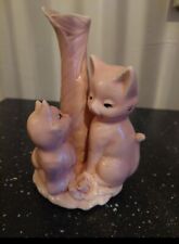 Vintage Japanese Aichi Seto Cats Vase