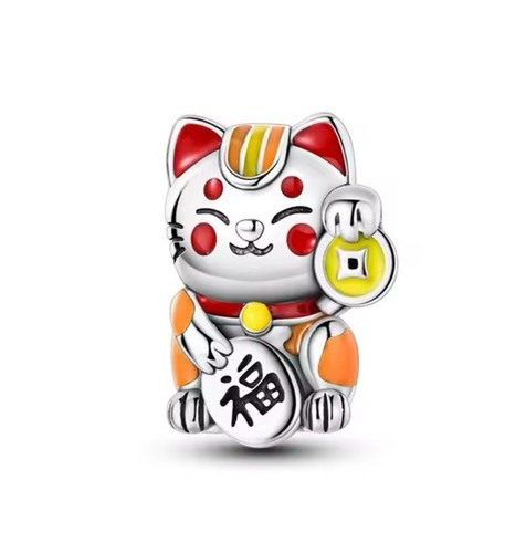 Chinese lucky cat - , beads