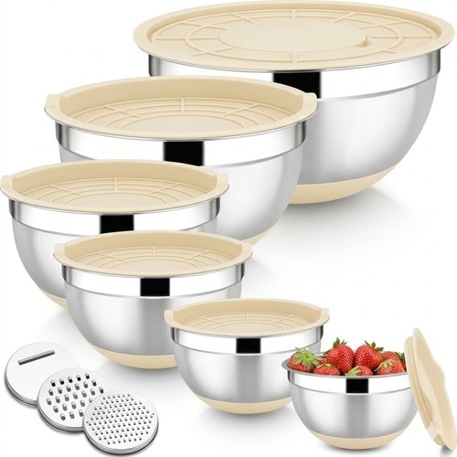 6pcs stainless steel mixing - stainless,