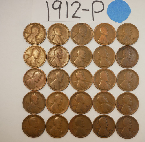 1912 cent roll solid date - solid, =