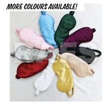 Luxury Pure 100% Satin Silk Eye Mask Soft Relax Sleep Blindfold UK