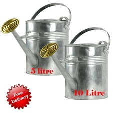 Galvanised Watering Can Metal Steel Indoor Outdoor Garden Plants Gardening