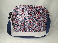 Cath Kidston Blue Polka PVC Changing Bag 41 X 29 Floral Navy Pink Shoulder P333