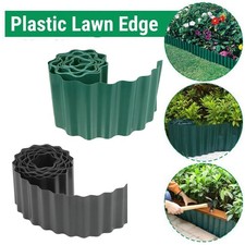 9M Flexible Plastic Garden Grass Lawn Path Edging Edge Border Green Patio Roll