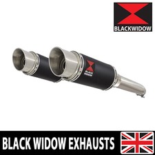 GSX1300R HAYABUSA 02-07 Exhaust Silencer Kit 200mm Round Black Stainless BG20R