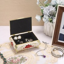 SUMNACON Metal Music Box Musical Jewelry Box Keepsake Case, Vintage Rose Emboss