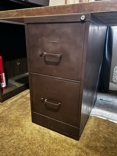 Dark brown file cabinets - dark,